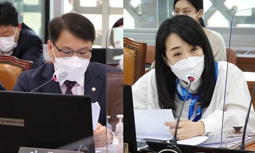 추경을 심의 중인 장애인 국회의원들.(위)국민의힘 이종성 의원(아래)더불어민주당 최혜영 의원.ⓒ이종성, 최혜영 의원 페이스북
